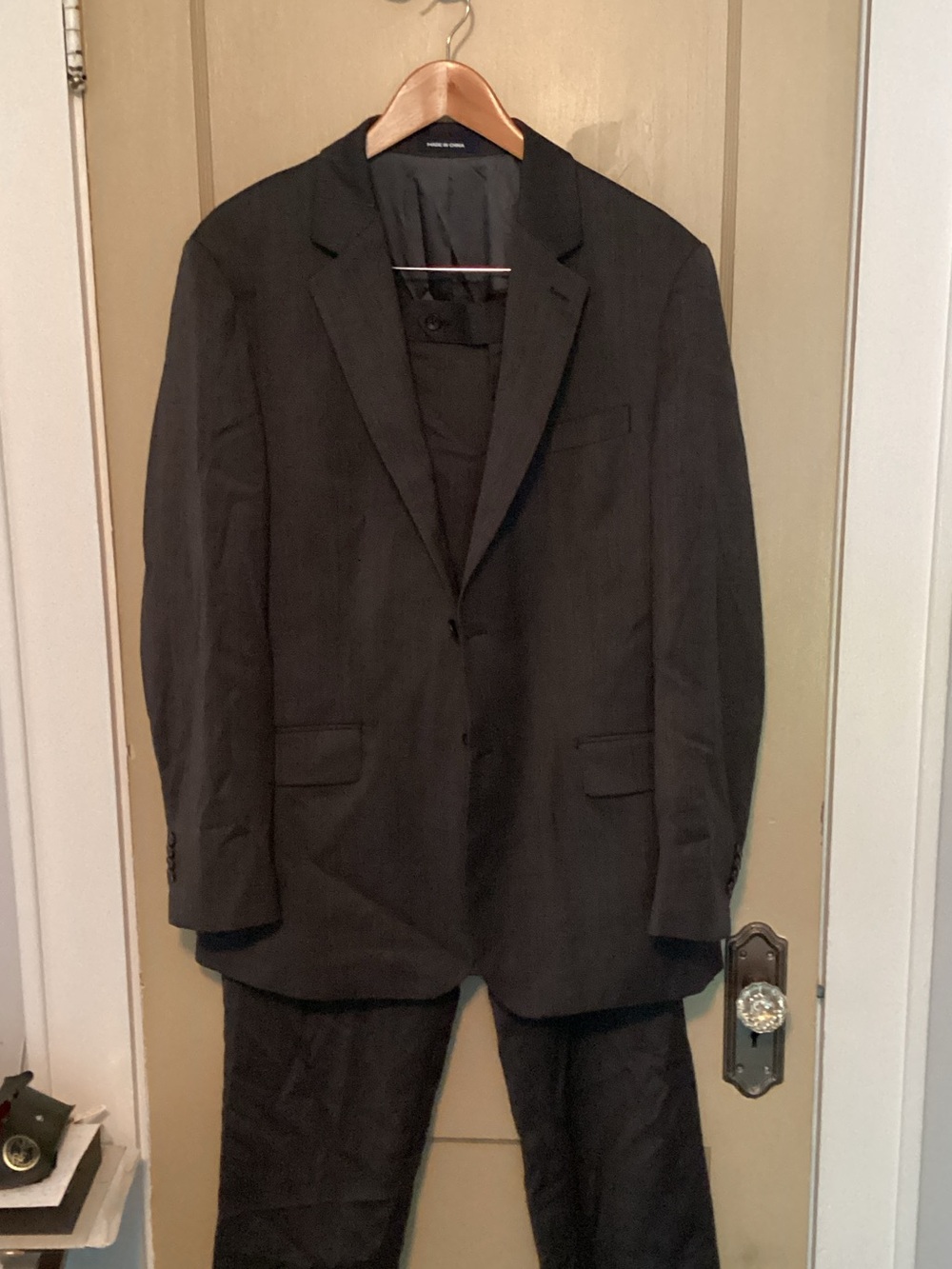 Paul Fredrick Dark Gray Men's Two-Piece Suit